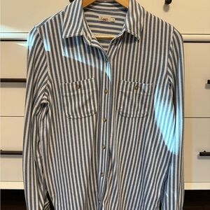 Faherty Women’s Legend Sweater Striped Button-Down Shirt